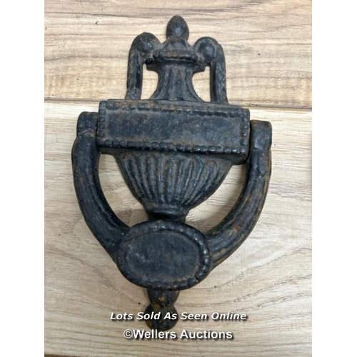 337 - X3 large decorative iron door knockers