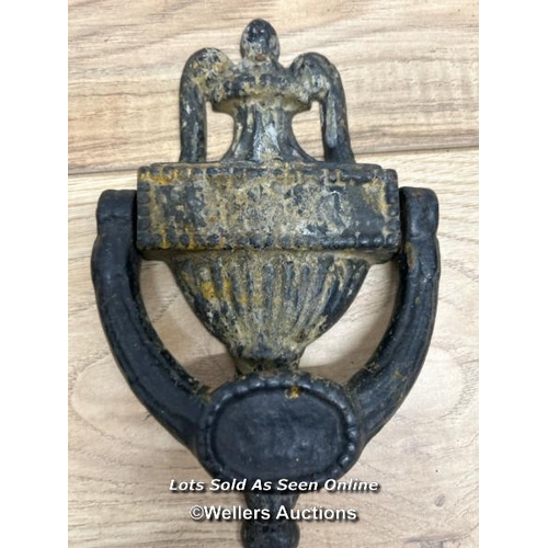 337 - X3 large decorative iron door knockers