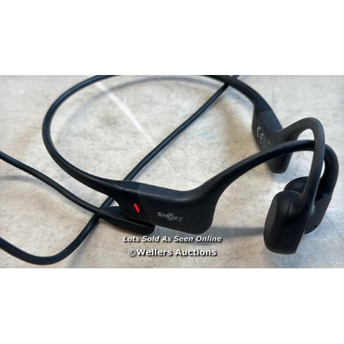 8017 - SHOKZ OPEN RUN SE BONE CONDUCTION HEADPHONES / POWERS UP / CONNECTS TO BT / MINIMAL SIGNS OF USE / G... 