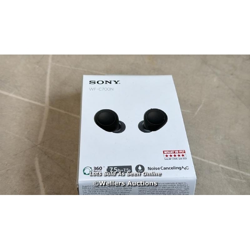 8022 - SONY WF-C700N NOISE CANCELLING IN-EAR HEADPHONES / NO POWER / MINIMAL SIGNS OF USE / WITH CHARGING C... 