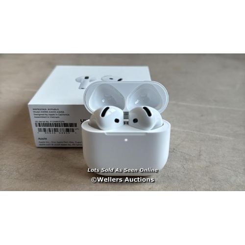 8030 - APPLE AIRPODS (4TH GENERATION) WITH ACTIVE NOISE CANCELLATION, MXP93ZM/A / APPEAERS NEW IN OPEN BOX ... 