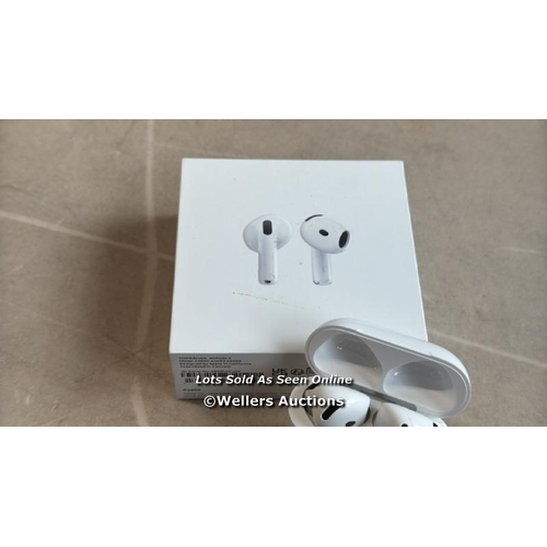 8031 - APPLE AIRPODS 4TH GEN / MXP63ZM/A / APPEAERS NEW IN OPEN BOX / POWERS UP / CONNECTS TO BT  / G4