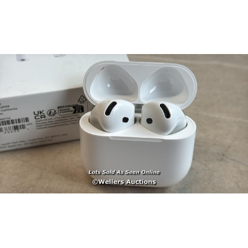 8035 - APPLE AIRPODS 4TH GEN / MXP63ZM/A / MINIMAL SIGNS OF USE / NO POWER / SEE IMAGES / G4