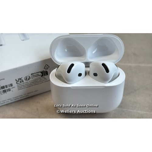 8040 - APPLE AIRPODS 4TH GEN / MXP63ZM/A / MINIMAL SIGNS OF USE / NO POWER / SEE IMAGES / G4