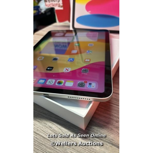 8061 - APPLE IPAD 10TH GEN, 10.9 INCH, WIFI,  MCM84NF/A / APPEARS NEW OPEN BOX, IN VERY GOOD COSMETIC CONDI... 