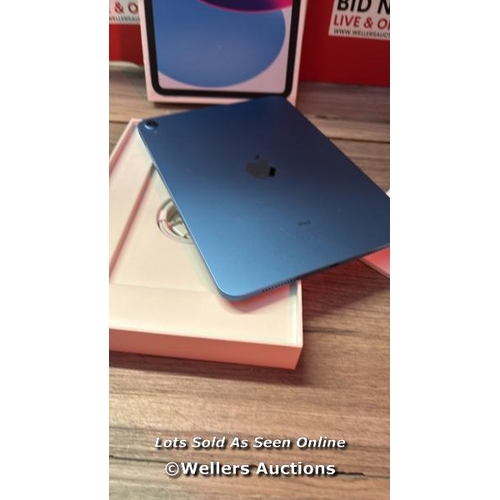 8063 - APPLE IPAD 10TH GEN, 10.9 INCH, WIFI,  MCM84NF/A / APPEARS NEW OPEN BOX, IN VERY GOOD COSMETIC CONDI... 