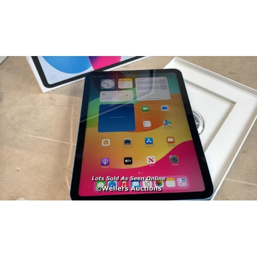 8064 - APPLE IPAD 10TH GEN, 10.9 INCH, WIFI,  MCM84NF/A / APPEARS NEW OPEN BOX, IN VERY GOOD COSMETIC CONDI... 