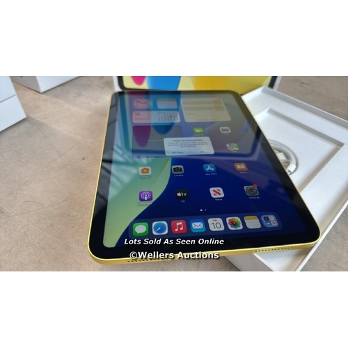 8065 - APPLE IPAD 10TH GEN, 10.9 INCH, WIFI, MCM94NF/A / APPEARS NEW OPEN BOX, IN VERY GOOD COSMETIC CONDIT... 