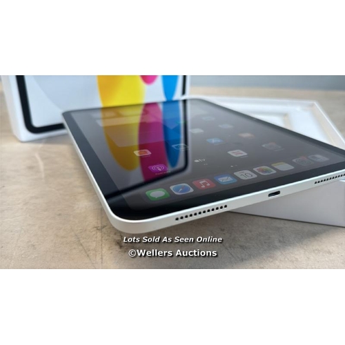 8067 - APPLE IPAD 10TH GEN, 10.9 INCH, WIFI, 256GB IN SILVER, MCMD4NF/A / APPEARS NEW OPEN BOX, IN VERY GOO... 