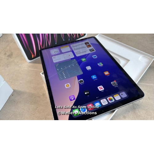 8072 - APPLE IPAD PRO 6TH GEN / 2022 / 12.9 INCH / WIFI / 2TB / MNXY3B/A / APPEARS NEW OPEN BOX, IN VERY GO... 