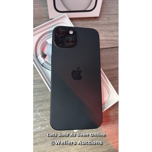 8080 - APPLE IPHONE 15 / 128GB / SIM FREE / BLACK / MTP03ZD/A / APPEARS NEW OPEN BOX, IN VERY GOOD COSMETIC... 