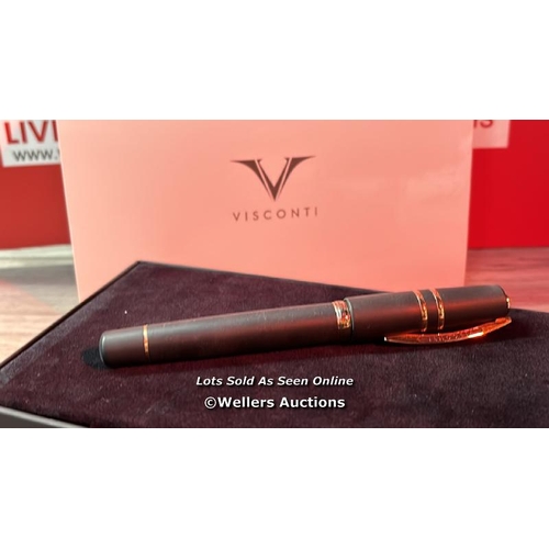 8138 - VISCONTI HOMO SAPIENS BRONZE OVER FOUNTAIN PEN 23CT ROSE GOLD NIB EXTRA FINE / RRP 629.99 / MISSING ... 