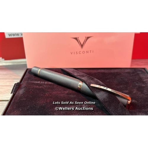 8138 - VISCONTI HOMO SAPIENS BRONZE OVER FOUNTAIN PEN 23CT ROSE GOLD NIB EXTRA FINE / RRP 629.99 / MISSING ... 