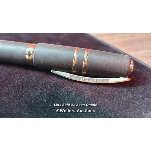 8138 - VISCONTI HOMO SAPIENS BRONZE OVER FOUNTAIN PEN 23CT ROSE GOLD NIB EXTRA FINE / RRP 629.99 / MISSING ... 