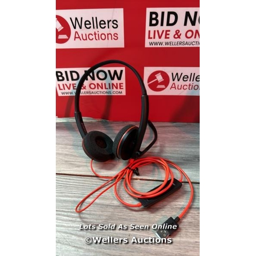 8146 - PLANTRONICS BLACKWIRE 3220 STEREO CORDED UC HEADSET WITH USB CONNECTIVITY / MINIMAL SIGNS OF USE / G... 