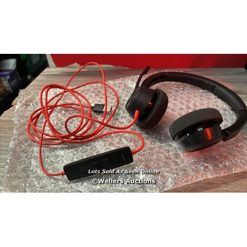 8147 - PLANTRONICS � BLACKWIRE 3320 USB-A (POLY) � WIRED, DUAL-EAR (STEREO) HEADSET WITH BOOM MIC � USB-A T... 