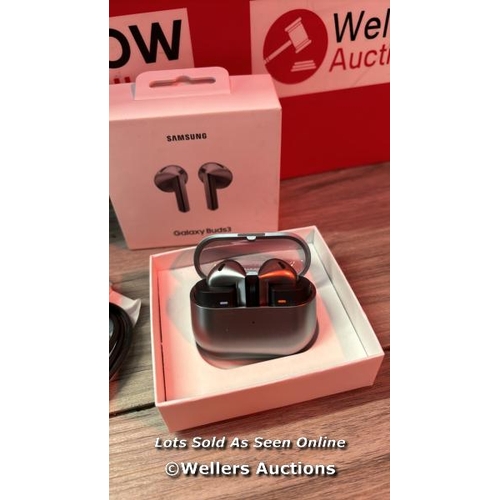 8150 - SAMSUNG GALAXY BUDS3 GREY WITH GALAXY AI, WIRELESS EARBUDS, NOISE CANCELLING, BLUETOOTH, 360 AUDIO, ... 