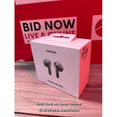 8150 - SAMSUNG GALAXY BUDS3 GREY WITH GALAXY AI, WIRELESS EARBUDS, NOISE CANCELLING, BLUETOOTH, 360 AUDIO, ... 