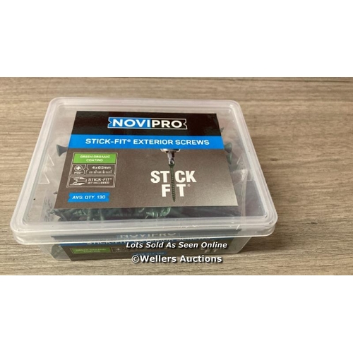 3450 - NOVIPRO STICK-FIT EXTERIOR SCREWS / NEW / E19