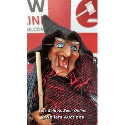 4332 - ANIMATED HANGING HORROR WITCH WITH CREEPY SCREAM AND GLOWING EYES HALLOWEEN DECORATION PROPS FOR HAU... 