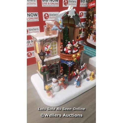 4333 - 1.25FT (38CM) DISNEY ANIMATED HOLIDAY TOY SHOP WITH LIGHTS AND MUSIC / P5