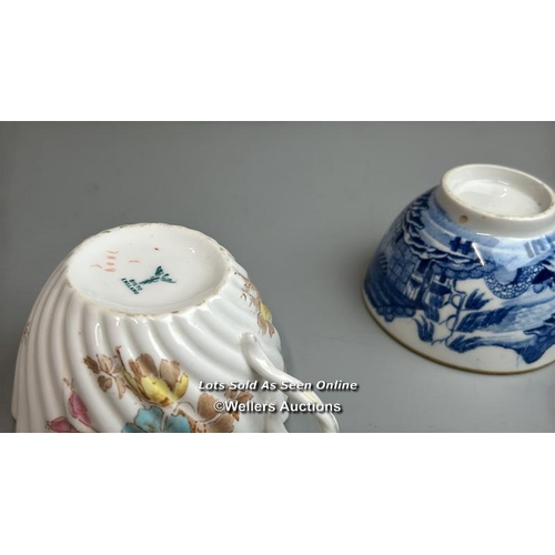 120 - Collection of porcelain mainly tea & coffee cups including a Luneville floral teacup and saucer, Roy... 