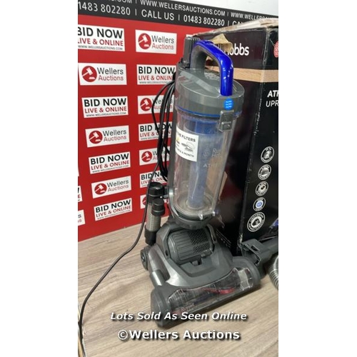 4367 - RUSSELL HOBBS UPRIGHT VACUUM CLEANER ATHENA2 2 LITRE GREY & BLUE WITH 3 IN 1 MULTI-TOOL, TRIPLE DUST... 