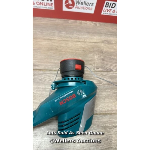 4372 - BOSCH ADVANCEDGRASSCUT 36V CORDLESS GRASS TRIMMER / MINIMAL SIGNS OF USE / SNAPPED SHAFT / NO POWER ... 