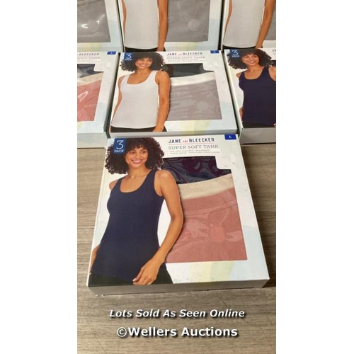 4021 - 7X LADIES NEW JANE AND BLEECKER SUPER SOFT TANK TOPS 3PK L / A28