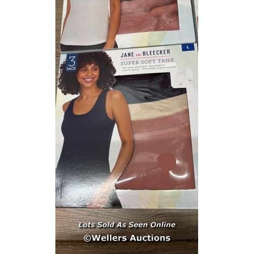 4022 - 7X LADIES NEW JANE AND BLEECKER SUPER SOFT TANK TOPS 3PK L / A28