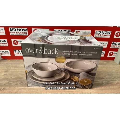 4540 - OVER & BACK STONEWARE DINNERWARE SET / APPEARS NEW, OPEN BOX - SEE IMAGES / D31