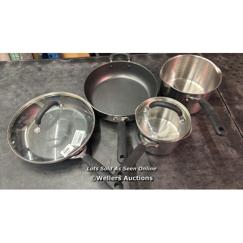 4544 - PRESTIGE STAINLESS STEEL COOKWARE SET, 13 PIECE / MINIMAL SIGNS OF USE / E37