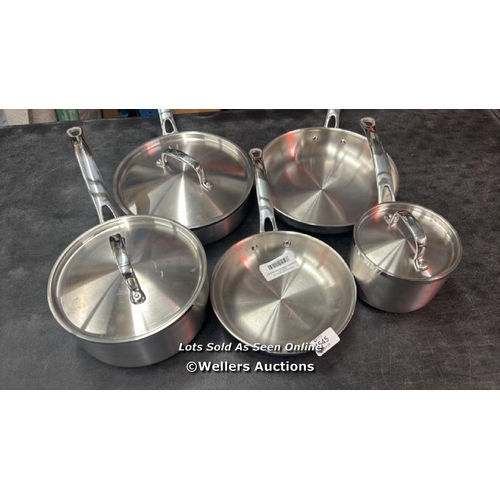 4545 - TRAMONTINA STAINLESS COOKWARE SET / MINIMAL SIGNS OF USE / E37