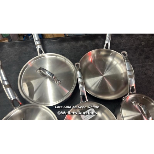 4545 - TRAMONTINA STAINLESS COOKWARE SET / MINIMAL SIGNS OF USE / E37