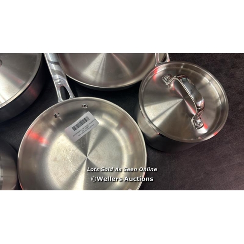 4545 - TRAMONTINA STAINLESS COOKWARE SET / MINIMAL SIGNS OF USE / E37