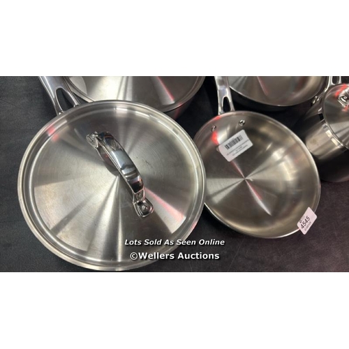 4545 - TRAMONTINA STAINLESS COOKWARE SET / MINIMAL SIGNS OF USE / E37