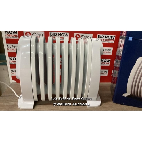 4548 - DELONGHI TRNS0808M 800W OIL FILLED SMALL RADIATOR / POWERS UP, MINIMAL IF ANY SIGNS OF USE / W3