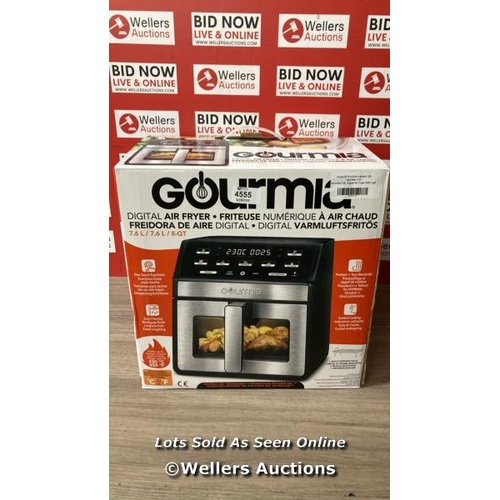 4555 - GOURMIA 7.6L DIGITAL AIR FRYER WITH LIGHT & WINDOW / APPEARS NEW  / OPEN BOX / W1