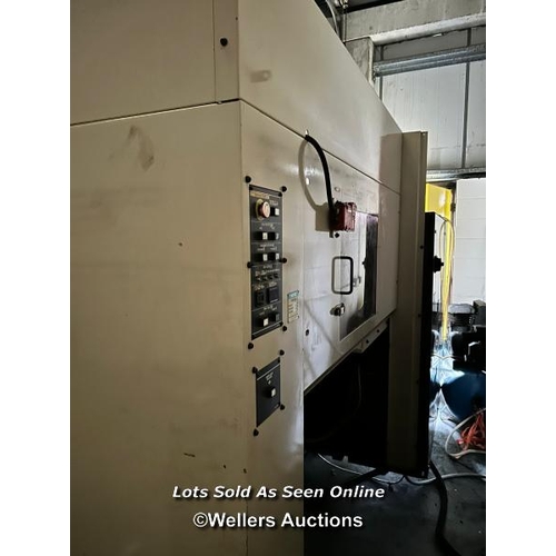 1 - Hitachi Seiki Hicell 23II CNC Lathe, comes with accessories and ABAC air compressor as shown in the ... 