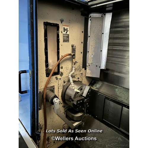 1 - Hitachi Seiki Hicell 23II CNC Lathe, comes with accessories and ABAC air compressor as shown in the ... 