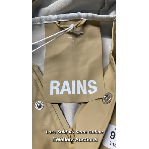 9004 - RAINS FISHTAIL PARKA JACKET / S / SAND / NEW / RRP: 115