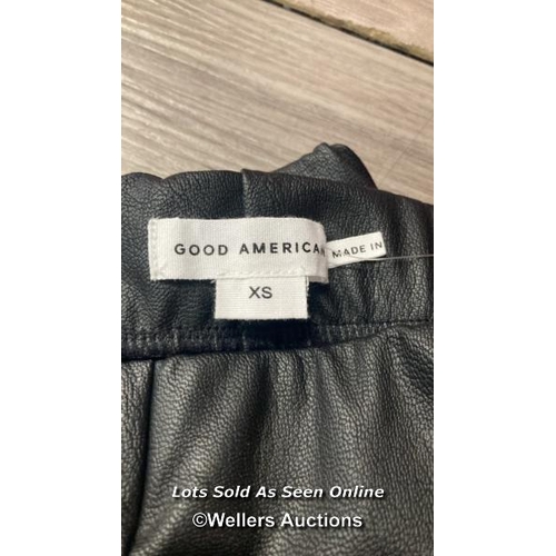 9010 - GOOD AMERICAN P MOTO SKINNY PULL ON JEANS XS BLACK0