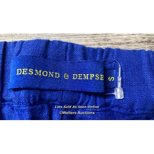 9032 - DESMOND & DEPSEY PJ SHORTS CUBAN PLAIN LINEN S