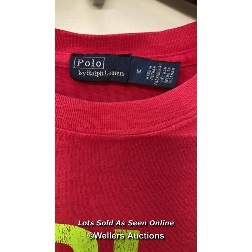 9054 - POLO RALPH LAUREN M POLO 1967 SS T-SHIRT M RED RASPBE