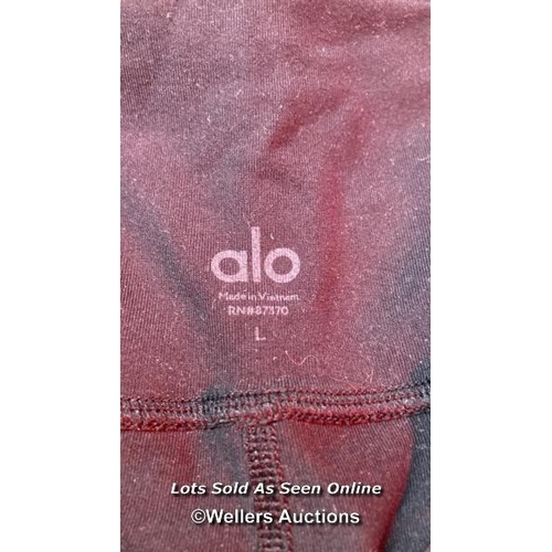 9076 - ALO YOGA Y H/R AIRBRUSH LEGGING L BLACK / SIZE L / BLACK / MINIMAL SIGNS OF USE / RRP: �100