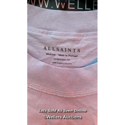 9078 - ALLSAINTS ISAC SHORT SLEEVE CREW M BETHEL BLUE / SIZE M / BETHEL BLUE / APPEARS NEW WITH TAGS / SEE ... 