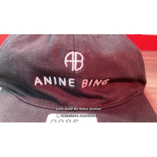 9085 - ANINE BING M JEREMY BASEBALL CAP / ONE SIZE / BLACK / MINIMAL IF ANY SIGNS OF USE / SEE IMAGES