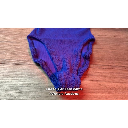 9229 - HUNZA G PAMELA SWIMSUIT - M OS ROYAL BLUE / ONE SIZE / MINIMAL IF ANY SIGNS OF USE / SEE IMAGES / RR... 