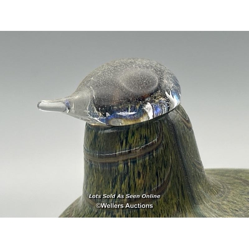 163 - Oiva Toikka (Finnish, 1931-2019) glass model of a bird, signed 'O.Toikka Nuutajärvi' with IIttala Fi... 