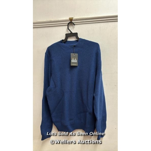 8174 - BARBOUR INTERNATIONAL KNIT LONG SLEEVE CORSER / L / DEEP BLUE / RRP: 74.99 / NEW / G84